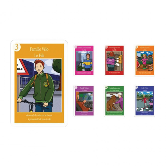 JEU DE 7 FAMILLES PUBLICITAIRE 'OLIVE' - prévention routière