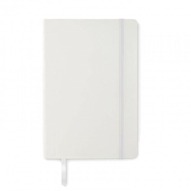 CARNET A5 RECYCLE SOUPLE PERSONNALISABLE 'LUGGATI' - blanc