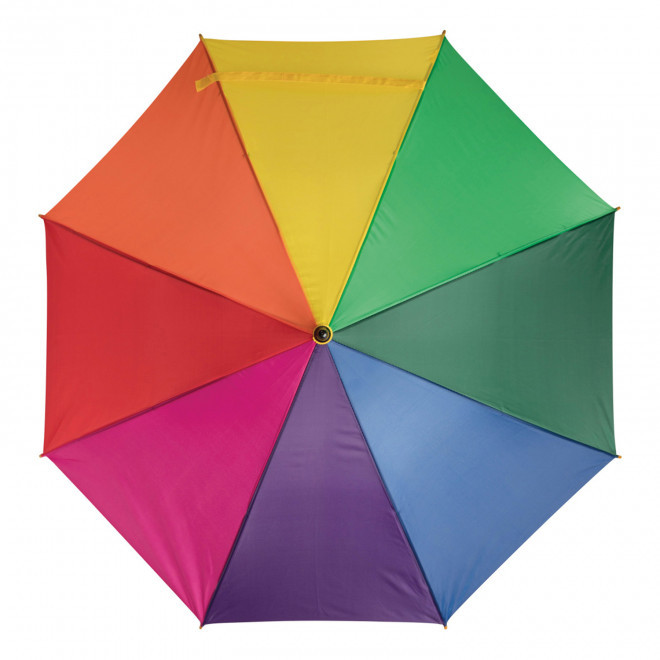PARAPLUIE PUBLICITAIRE AUTOMATIQUE CANNE BOIS 'DUNDEE' - multicolore