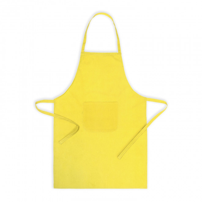 TABLIER 1 POCHE PERSONNALISABLE 'KELINE' - jaune
