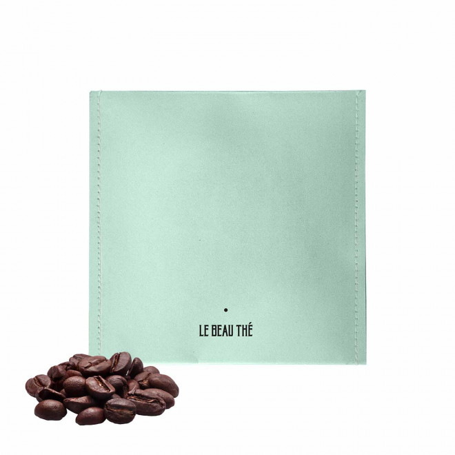 SACHET DE CAFE A INFUSER PERSONNALISABLE 'YUNN' - vert d'eau