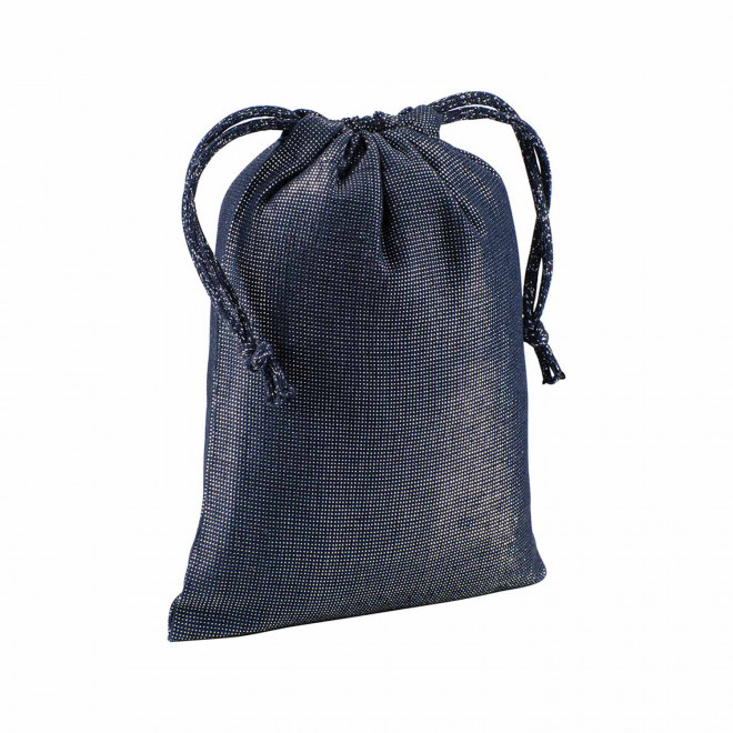 POCHON BRILLANT PERSONNALISABLE 'SHINITY COULEUR' - bleu marine