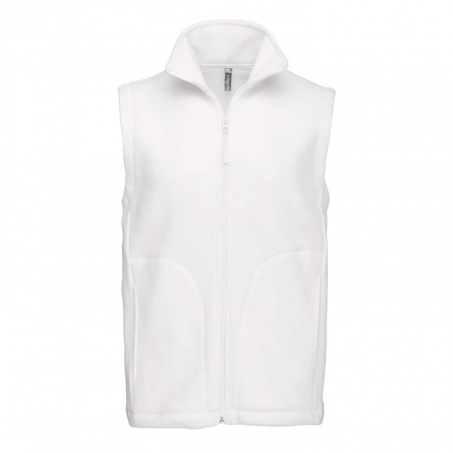 POLAIRE PERSONNALISABLE BODYWARMER HOMME 'KARIPOL BW' - blanc