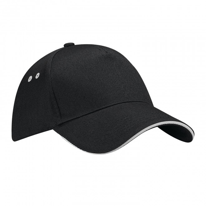 CASQUETTE BEECHFIELD PERSONNALISABLE 'SANDWICH PEAK' - noir/gris