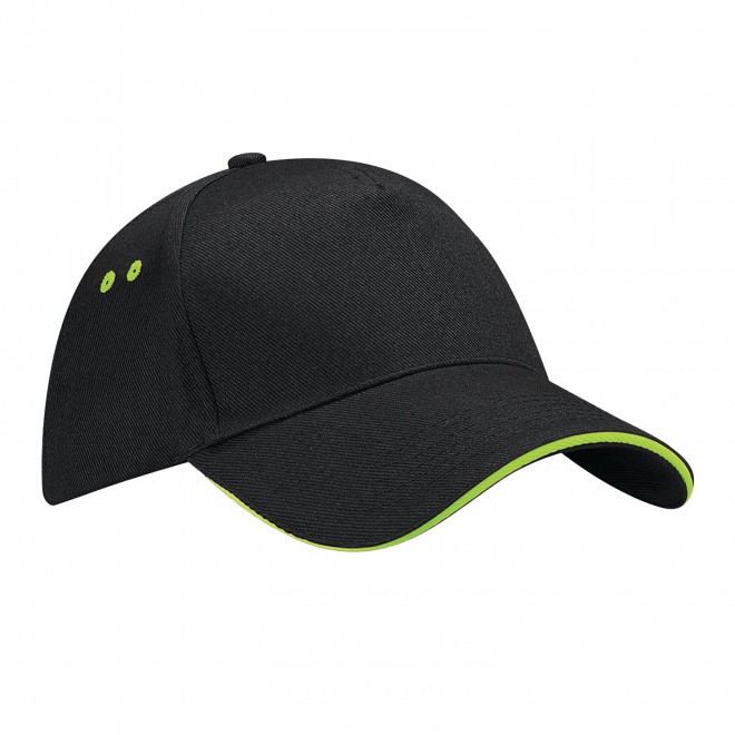CASQUETTE BEECHFIELD PERSONNALISABLE 'SANDWICH PEAK' - noir/vert