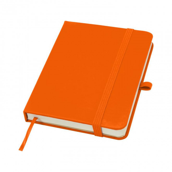 CARNET A6 AVEC PORTE STYLO PERSONNALISABLE 'MARTIN PLUS' - orange