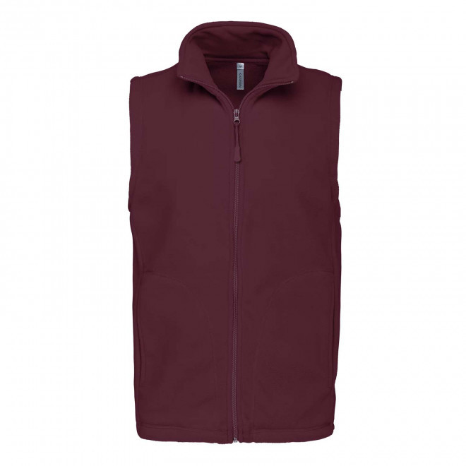 POLAIRE PERSONNALISABLE BODYWARMER HOMME 'KARIPOL BW' - bordeaux