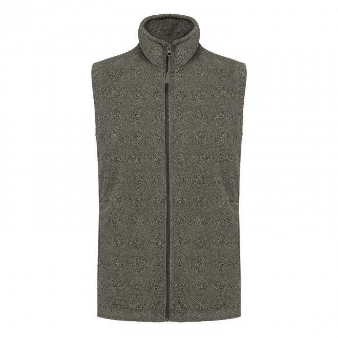 POLAIRE PERSONNALISABLE BODYWARMER HOMME 'KARIPOL BW' - kaki chiné