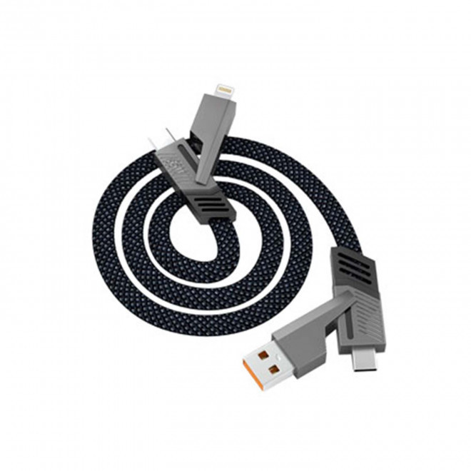 CABLE 4 EN 1 60W PERSONNALISABLE 'NEGMI' - gris