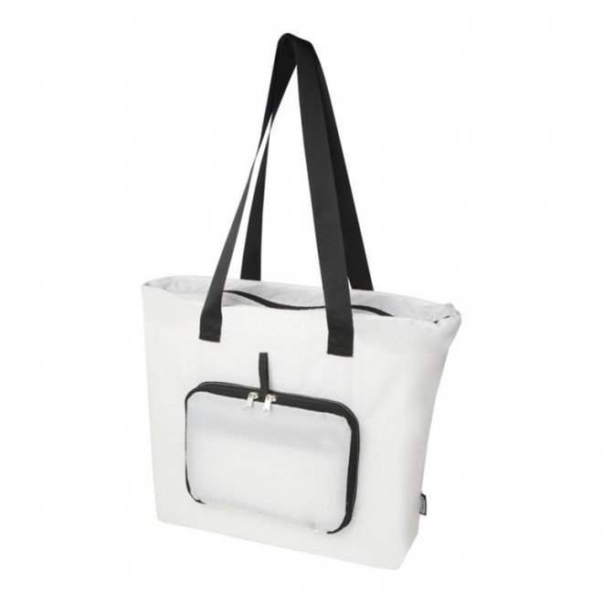 SAC SHOPPING PLIABLE RPET PERSONNALISE 'LANADEL' - blanc