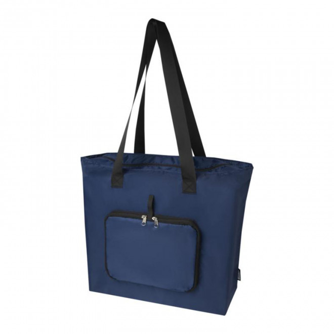 SAC SHOPPING PLIABLE RPET PERSONNALISE 'LANADEL' - bleu marine