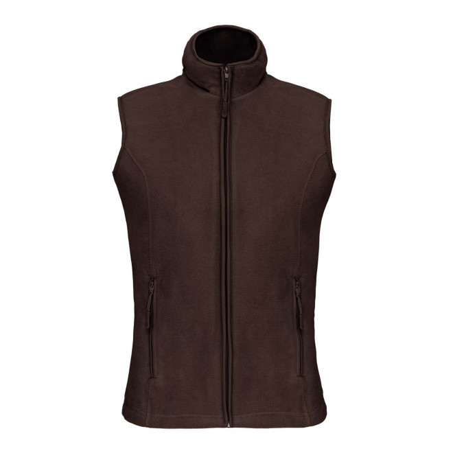 POLAIRE PERSONNALISABLE BODYWARMER FEMME 'KARIPOL BW' - chocolat