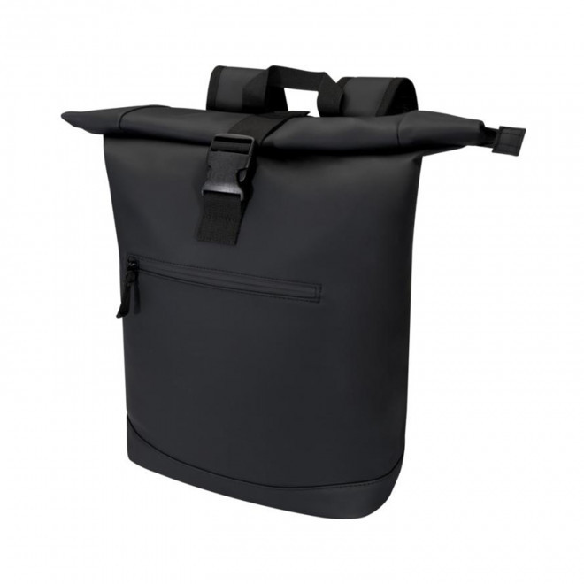 SAC A DOS ROLL TOP 18L PERSONNALISABLE 'PETROS' - noir
