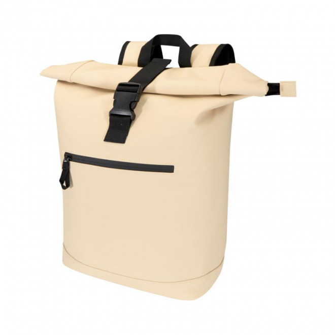 SAC A DOS ROLL TOP 18L PERSONNALISABLE 'PETROS' - beige