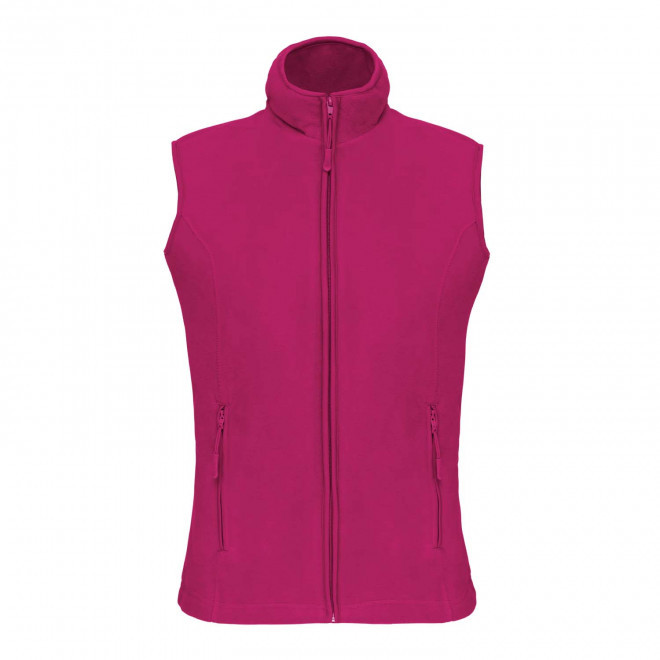 POLAIRE PERSONNALISABLE BODYWARMER FEMME 'KARIPOL BW' - fuchsia