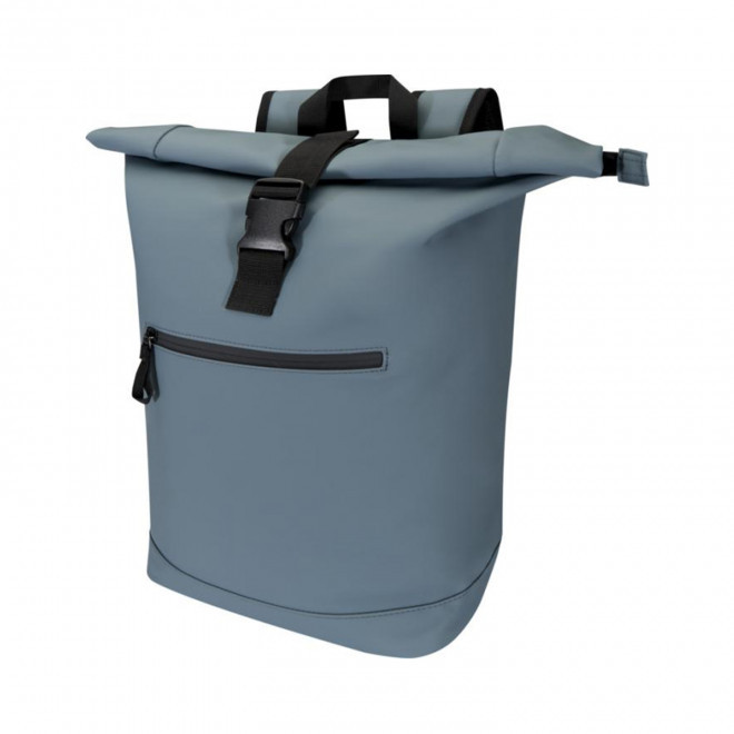 SAC A DOS ROLL TOP 18L PERSONNALISABLE 'PETROS' - bleu abysse
