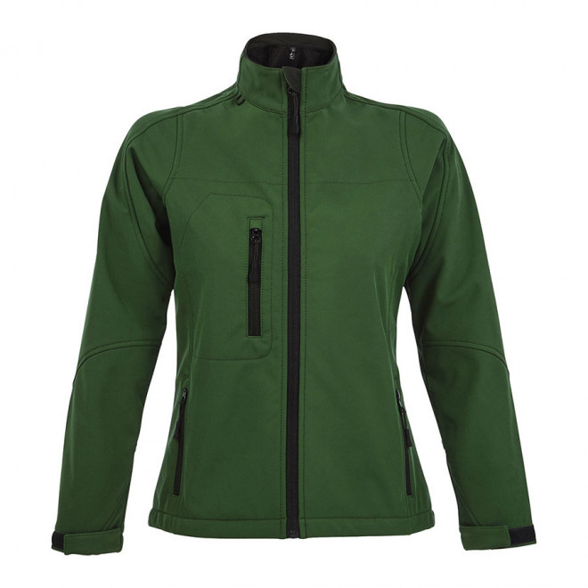 VESTE PUBLICITAIRE ZIPPÉE SOFTSHELL FEMME 'RELAX' 340 GR/M² - vert bouteille