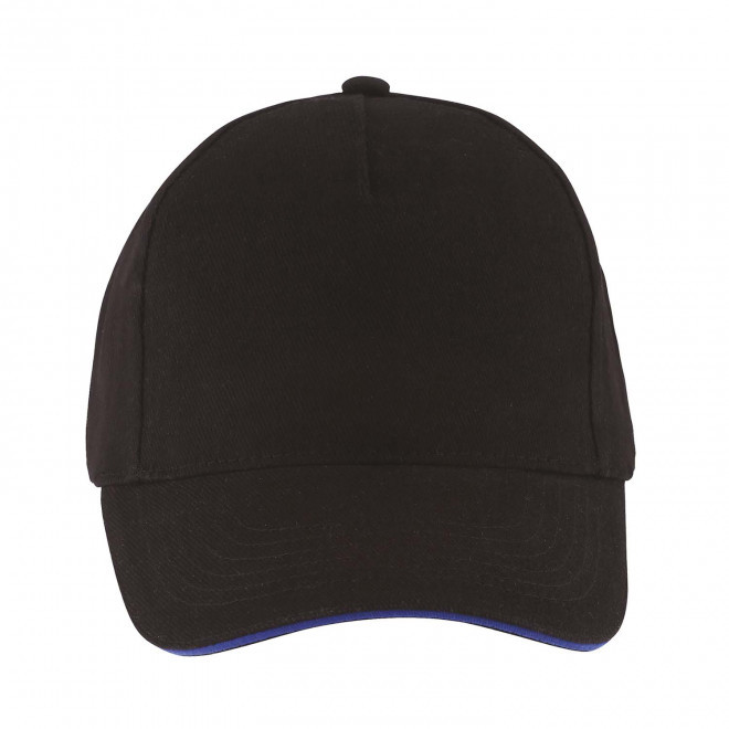 CASQUETTE PERSONNALISEE 'LONG BEACH' 260 GR/M² - noir/royal