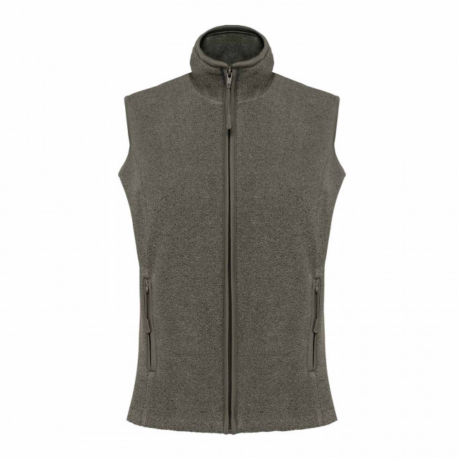 POLAIRE PERSONNALISABLE BODYWARMER FEMME 'KARIPOL BW' - kaki chiné