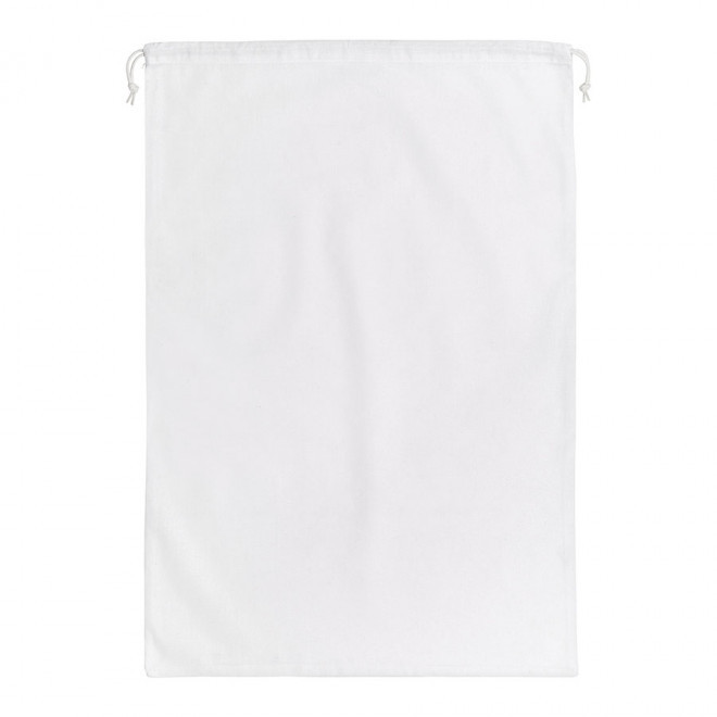 POCHETTE PERSONNALISABLE EN COTON NOIR OU BLANC 130G/M² 'SAKOULA' - blanc