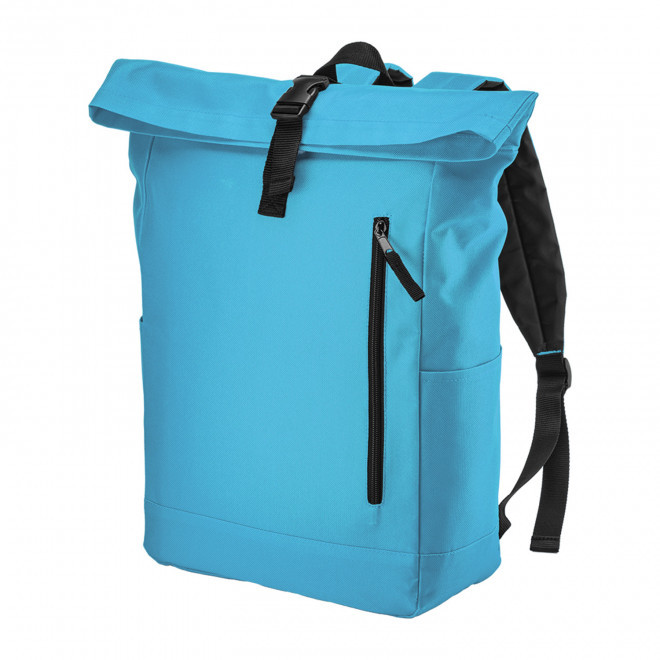 SAC A DOS ORDINATEUR 15" PERSONNALISABLE 'ZEBROS' - bleu ciel