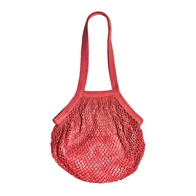 SAC PERSONNALISÉ EN COTON COLORE FILET 'SHELBY' - rouge