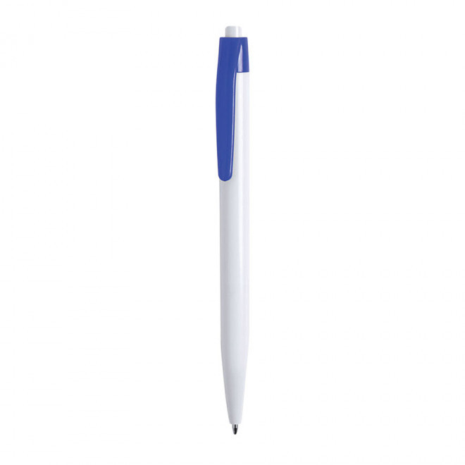 STYLO À BILLE PUBLICITAIRE 'FIGUEIRA' CORPS BLANC - bleu