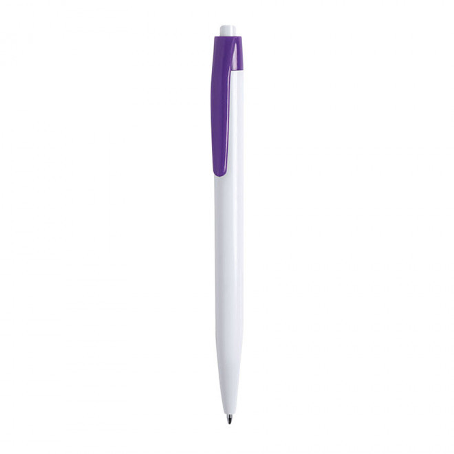 STYLO À BILLE PUBLICITAIRE 'FIGUEIRA' CORPS BLANC - violet