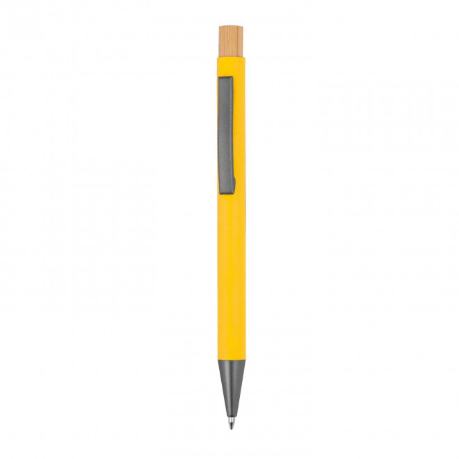 STYLO EN ALU RECYCLE PERSONNALISABLE 'DANA FLASHY' - jaune