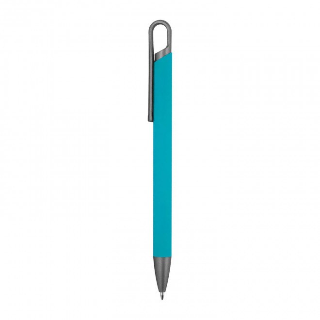 STYLO EN ALU RECYCLE PERSONNALISE 'ROCKET SOFT' - turquoise