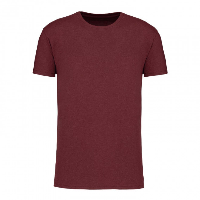 TEE-SHIRT PERSONNALISABLE BIO COULEUR HOMME 'KARIBA 150' - bordeaux chiné