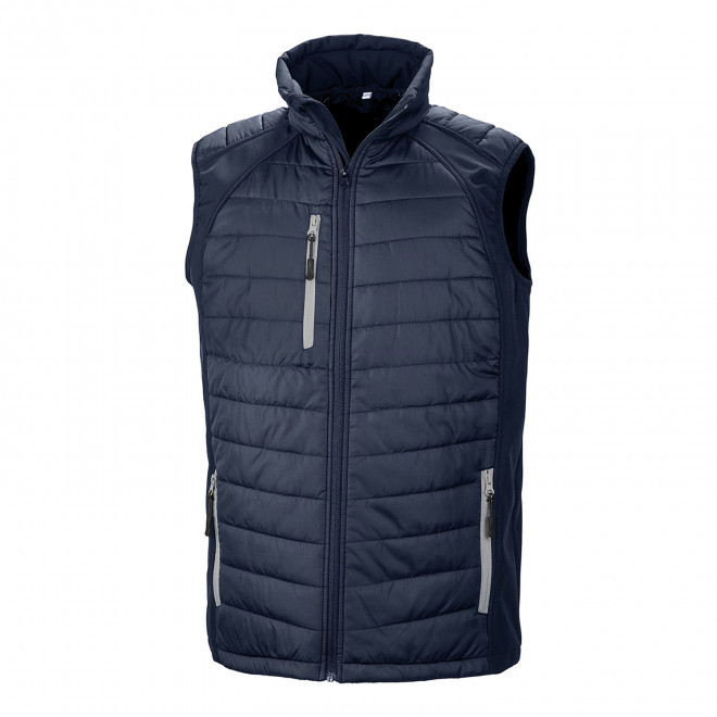 BODYWARMER PERSONNALISE MIXTE RESULT 'COMPASS' - noir/rouge