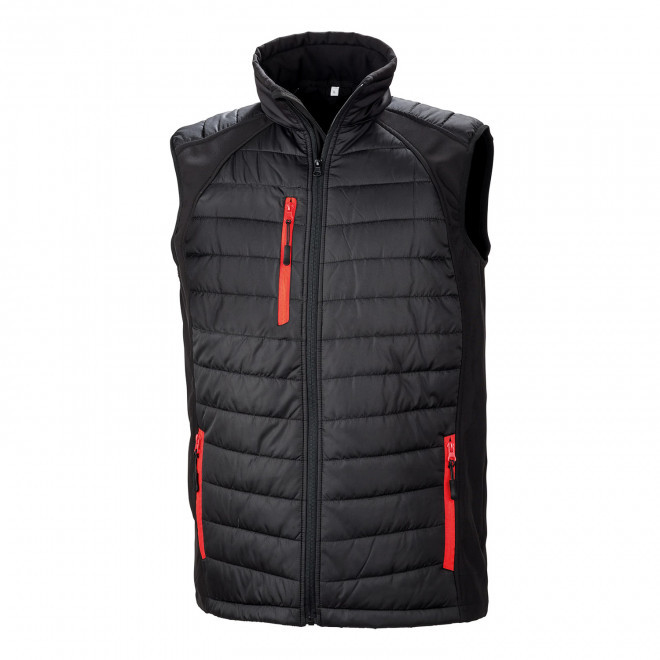 BODYWARMER PERSONNALISE MIXTE RESULT 'COMPASS' - bleu marine/gris