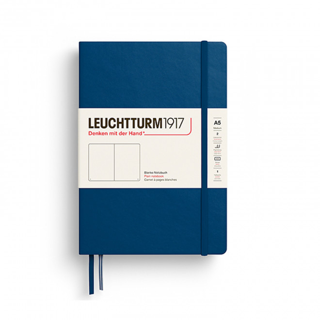 CARNET A5 LEUCHTTURM1917 PERSONNALISE 'MEDIUM A5 LIGNE' - bleu indigo