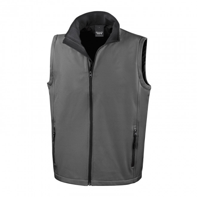 BODYWARMER PERSONNALISE SOFTSHELL HOMME RESULT 'RETALO' - gris/noir
