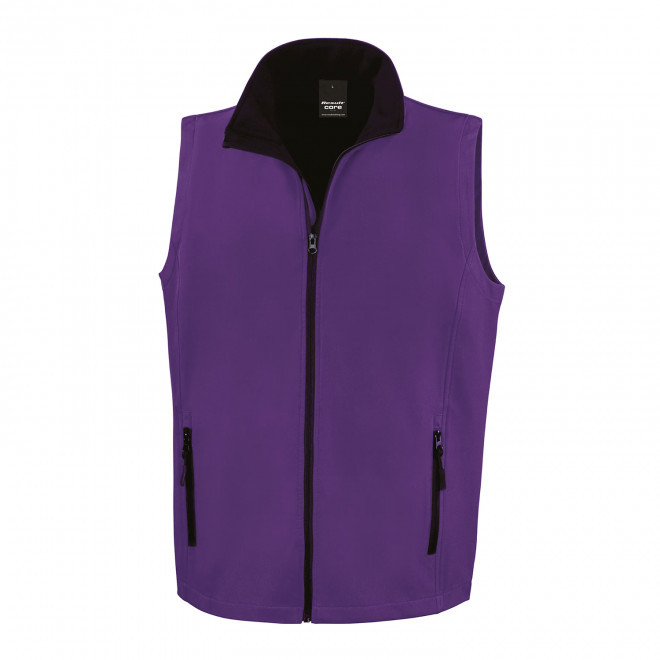 BODYWARMER PERSONNALISE SOFTSHELL HOMME RESULT 'RETALO' - violet/noir