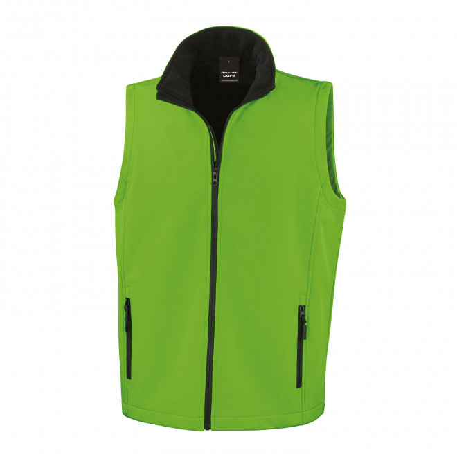 BODYWARMER PERSONNALISE SOFTSHELL HOMME RESULT 'RETALO' - vert/noir