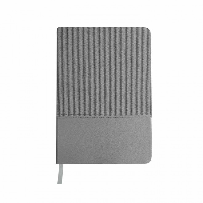CARNET A5 EN VELOURS PERSONNALISE 'FLOWINE' - gris