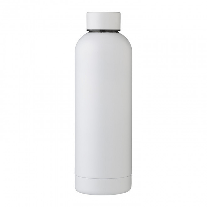 BOUTEILLE 500ML RECYCLE PERSONNALISABLE 'SPAZIO PASTEL' - blanc