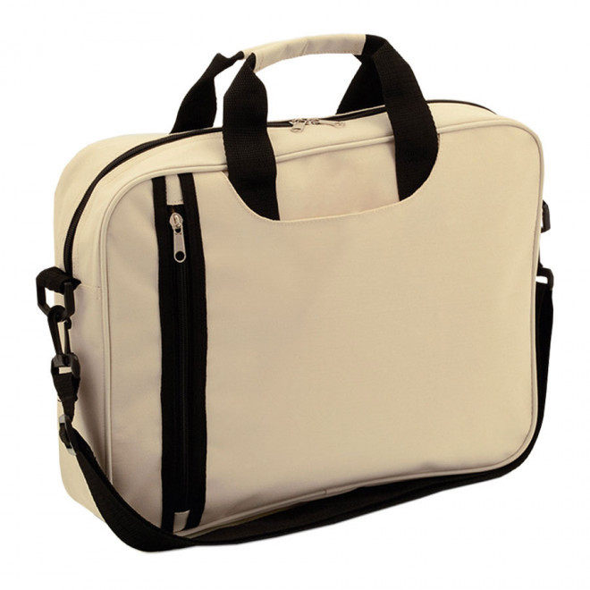 SACOCHE PORTE-DOCUMENTS PERSONNALISÉE 'LINCOLN' - beige