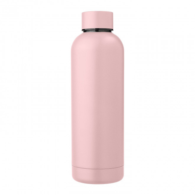 BOUTEILLE 500ML RECYCLE PERSONNALISABLE 'SPAZIO PASTEL' - rose