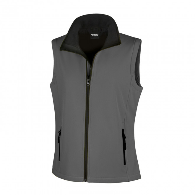 BODYWARMER PERSONNALISE SOFTSHELL FEMME RESULT 'RETALO' - gris/noir