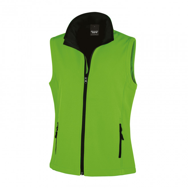 BODYWARMER PERSONNALISE SOFTSHELL FEMME RESULT 'RETALO' - vert/noir