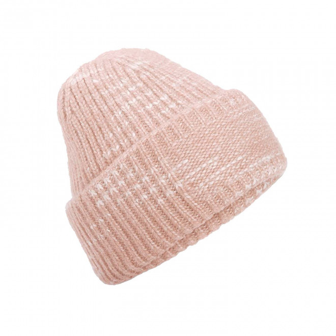 BONNET PATCH MAILLE PERSONNALISABLE 'CHUNKY' - rose poudré