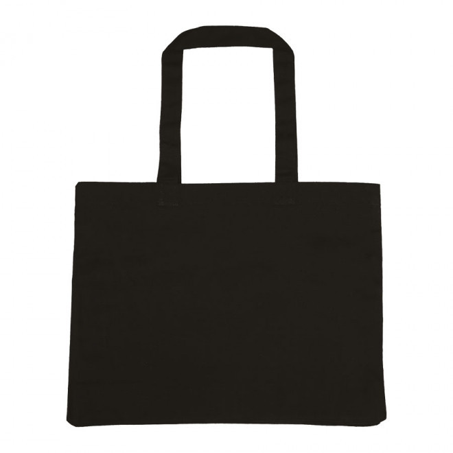TOTE BAG PERSONNALISÉ GRAND FORMAT NOIR 220gr/m² 'MIRAMAR'  - noir