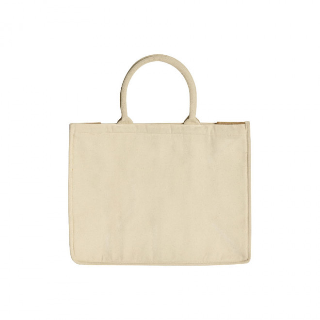 SAC ISOTHERME PERSONNALISABLE EN COTON ET JUTE 'RIVIERA' - naturel