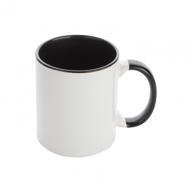 MUG CERAMIQUE 350 ML PERSONNALISE 'SYLVIA SUBLI' - noir