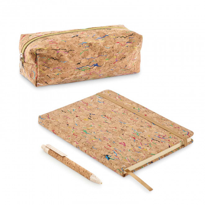 SET CARNET STYLO ET TROUSSE PERSONNALISABLE 'CORCHI' - liège