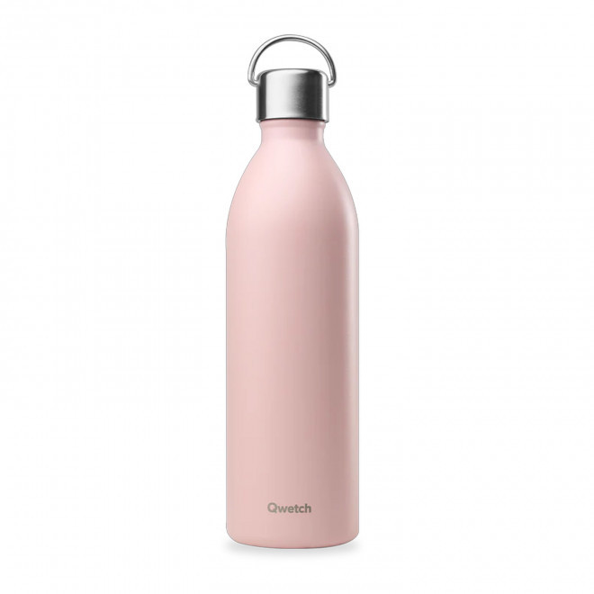 BOUTEILLE ISOTHERME QWETCH® ACTIVE 1L - rose pastel