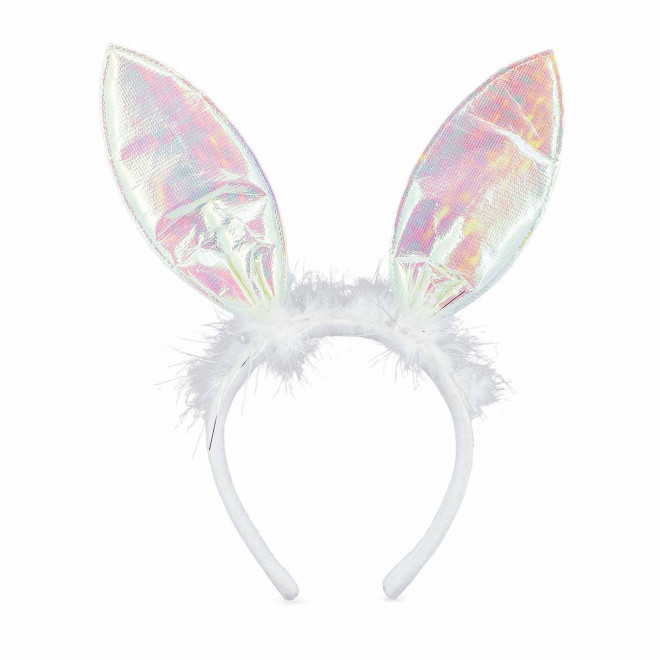 DIADEME LAPIN PERSONNALISE 'BUGS BAUDRY' - blanc